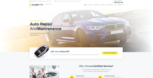 ремонт автомобилей wordpress elementor theme