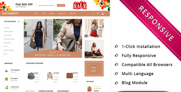 Leather Store Responsive OpenCart Template