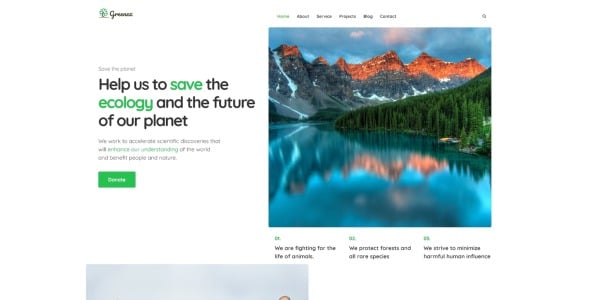 окружающая среда многоцелевая тема wordpress elementor