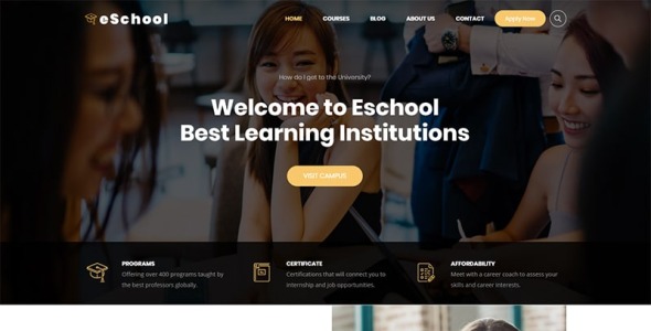 образование, университет и школа wordpress тема