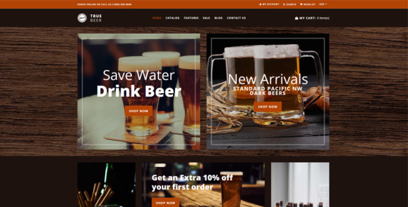 стильная функциональная тема bootstrap shopify