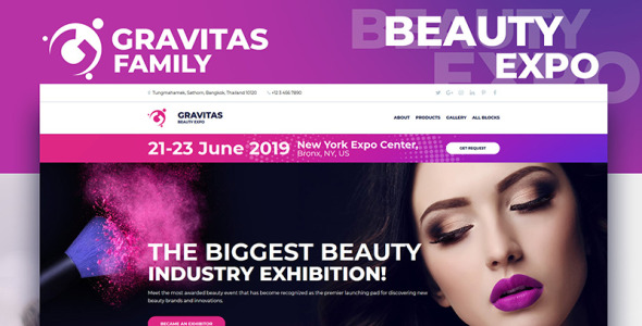 шаблон целевой страницы beauty expo motocms 3