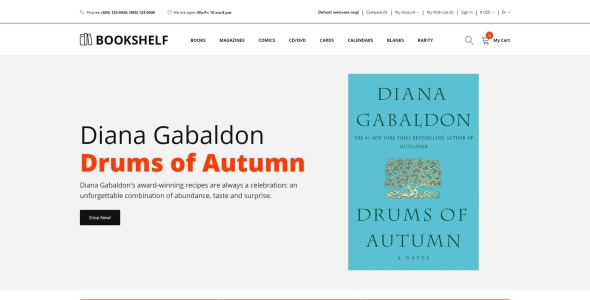 книги чистый шаблон opencart