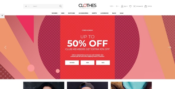 брендовый магазин одежды clean bootstrap ecommerce prestashop theme