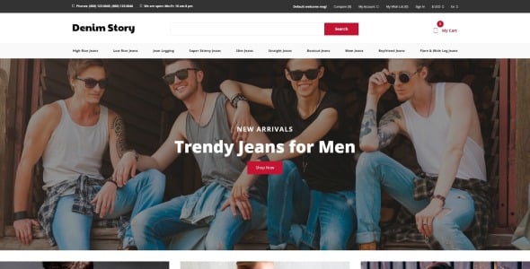 commerce clean opencart шаблон
