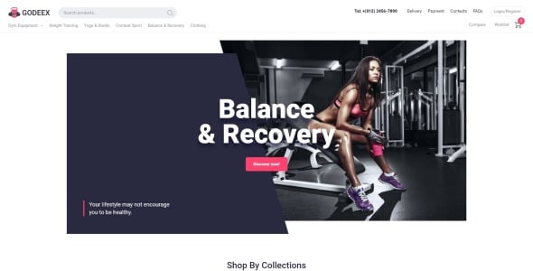 спортивная экипировка ecommerce modern elementor woocommerce тема