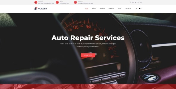 авто Ремонт электронной коммерции современный wordpress элементор тема