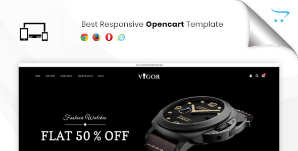 шаблон opencart в магазине часов