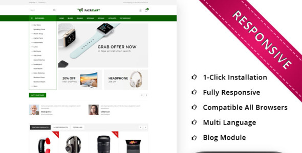шаблон opencart магазина elecntronic store