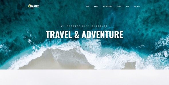 туризм одна страница современная тема wordpress elementor