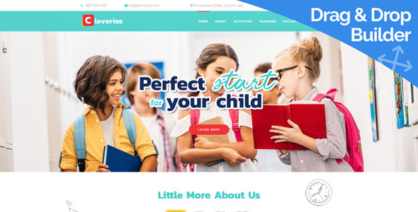 шаблон kids school moto cms 3
