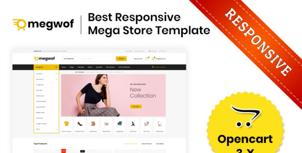 шаблон мега магазина opencart