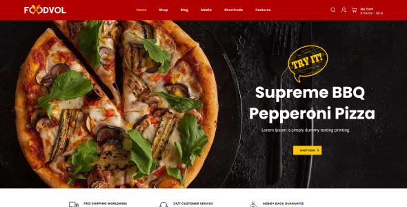 рестораны тема woocommerce