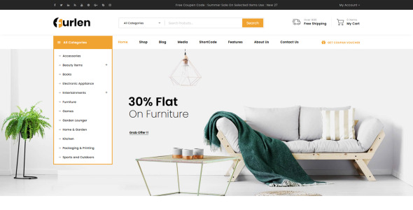 тема домашнего декора woocommerce