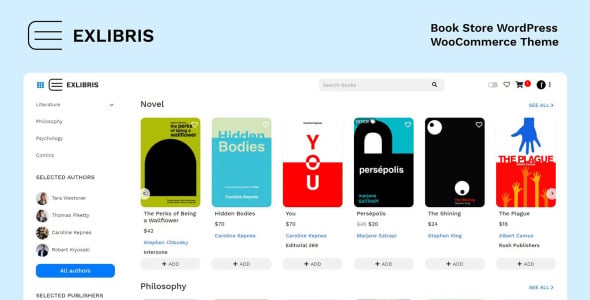 тема книжного магазина woocommerce