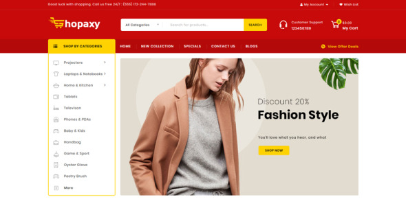 шаблон opencart мегашопа