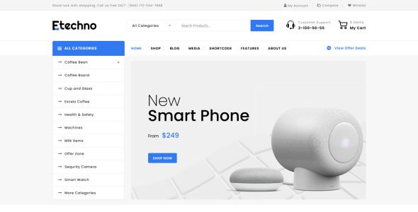 электроника многоцелевая тема woocommerce