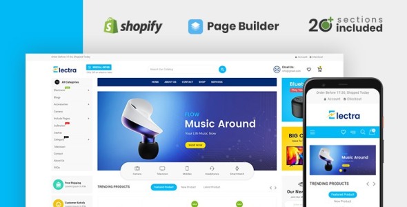 electra electronics store тема shopify