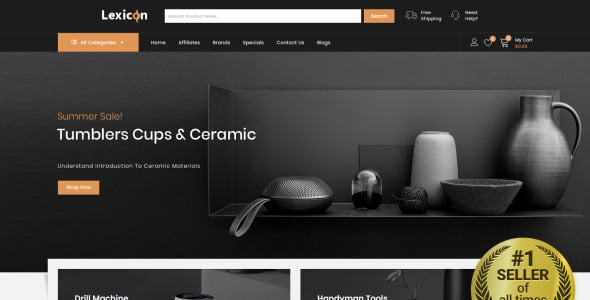 магазин кухонных принадлежностей opencart шаблон