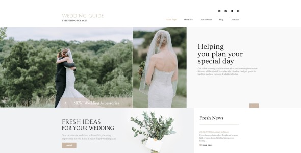 Wedding Planner Multipage Stylish Joomla Template