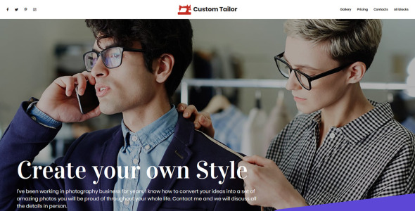 пользовательский шаблон целевой страницы tailor
