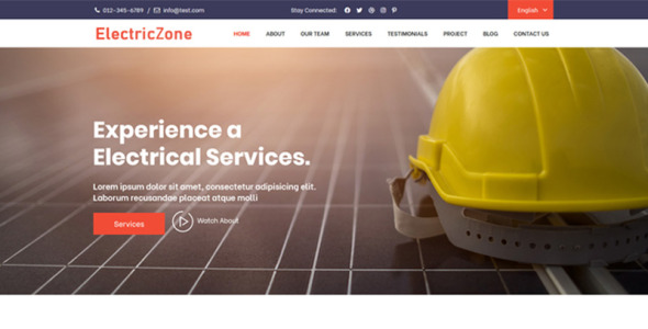 шаблон целевой страницы electriczone