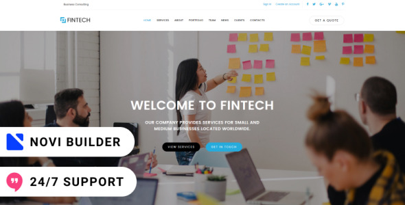 novi builder financial planner шаблон целевой страницы