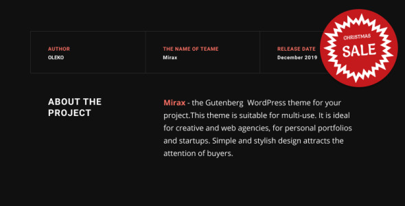 Gutenberg WordPress Theme