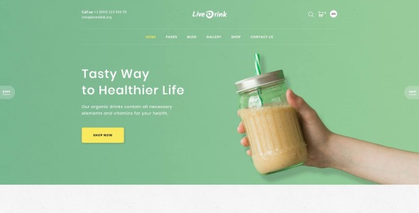 шаблон сайта smoothie shop