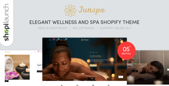 элегантная тема wellness &amp; spa shopify