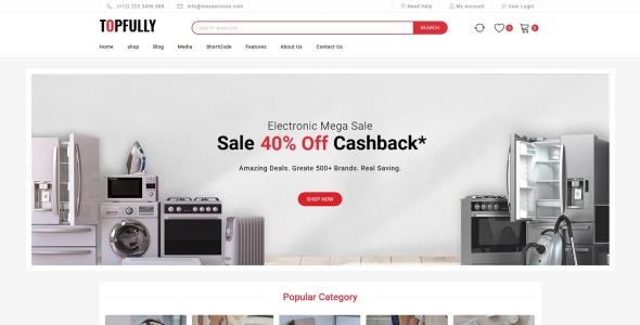 мега магазин многоцелевой woocommerce тема