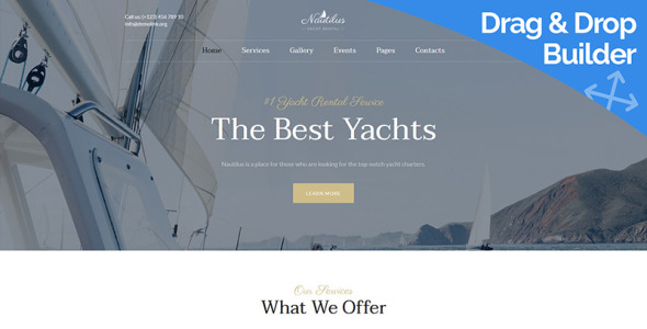 шаблон yachting moto cms 3