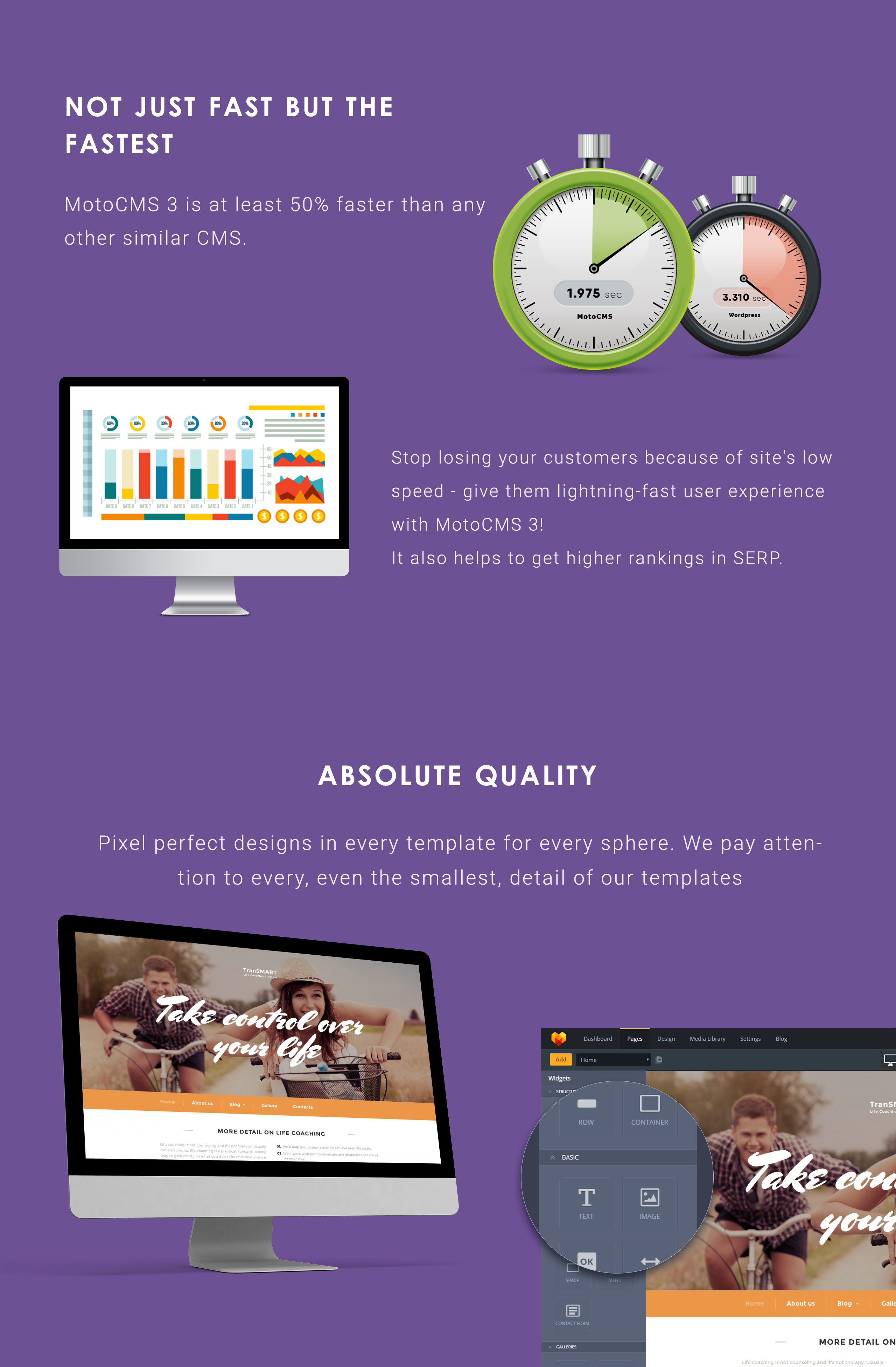 шаблон life coach moto cms 3