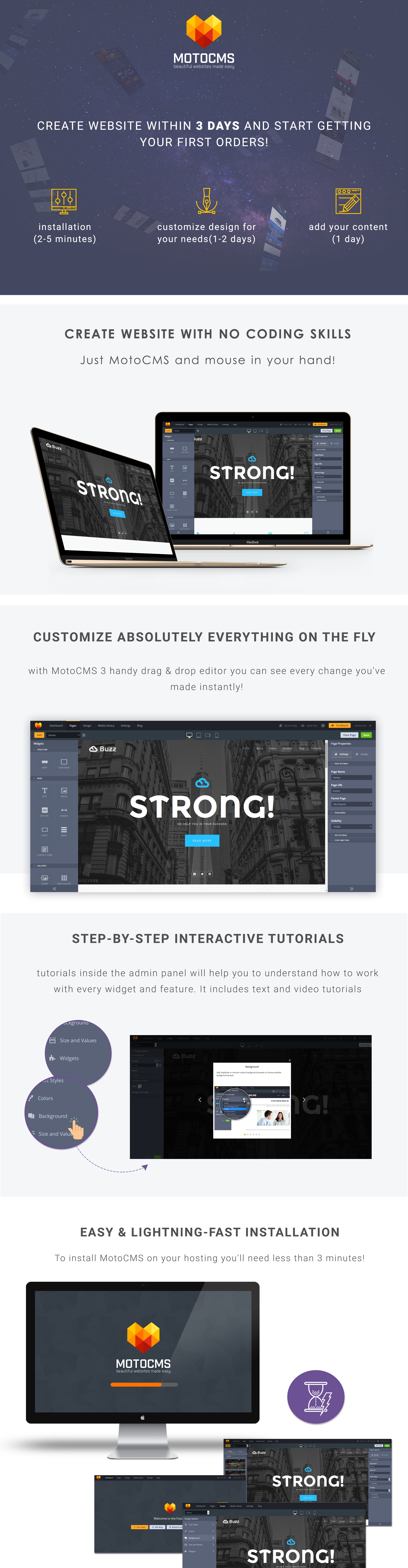 шаблон business &amp; services moto cms 3