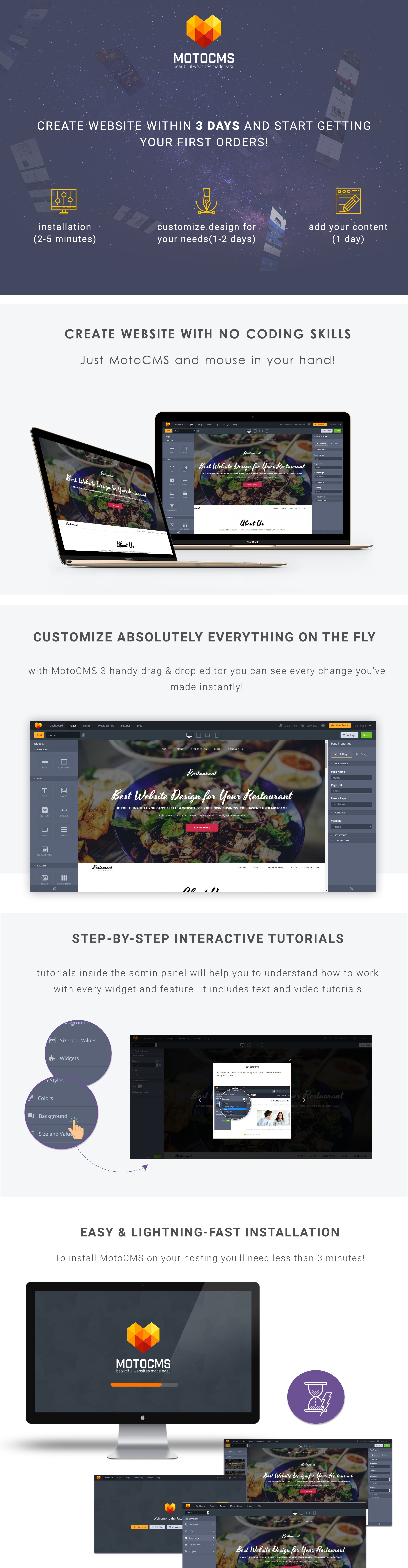 spectrum restaurant moto cms 3 шаблон