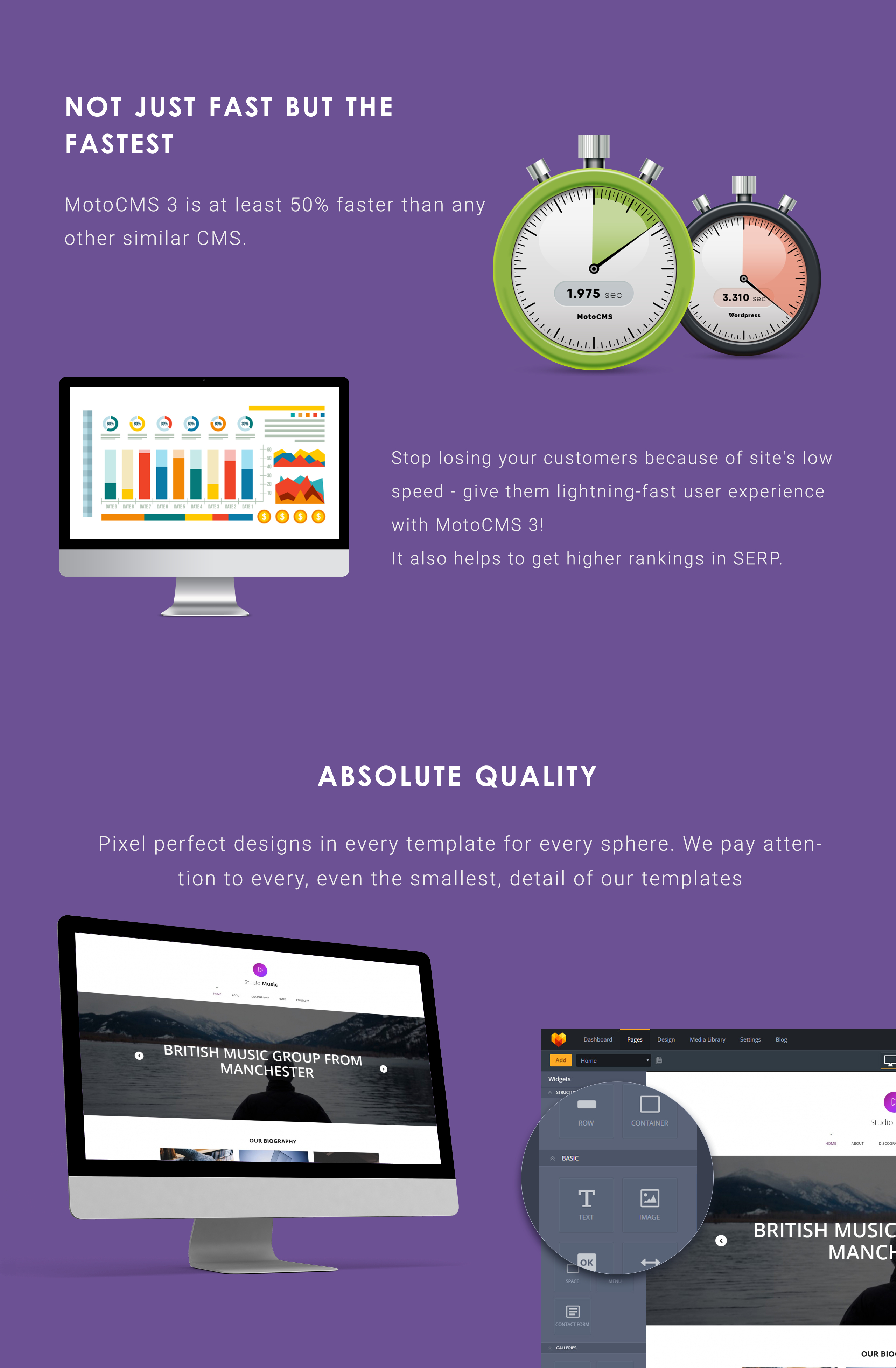 шаблон music band moto cms 3