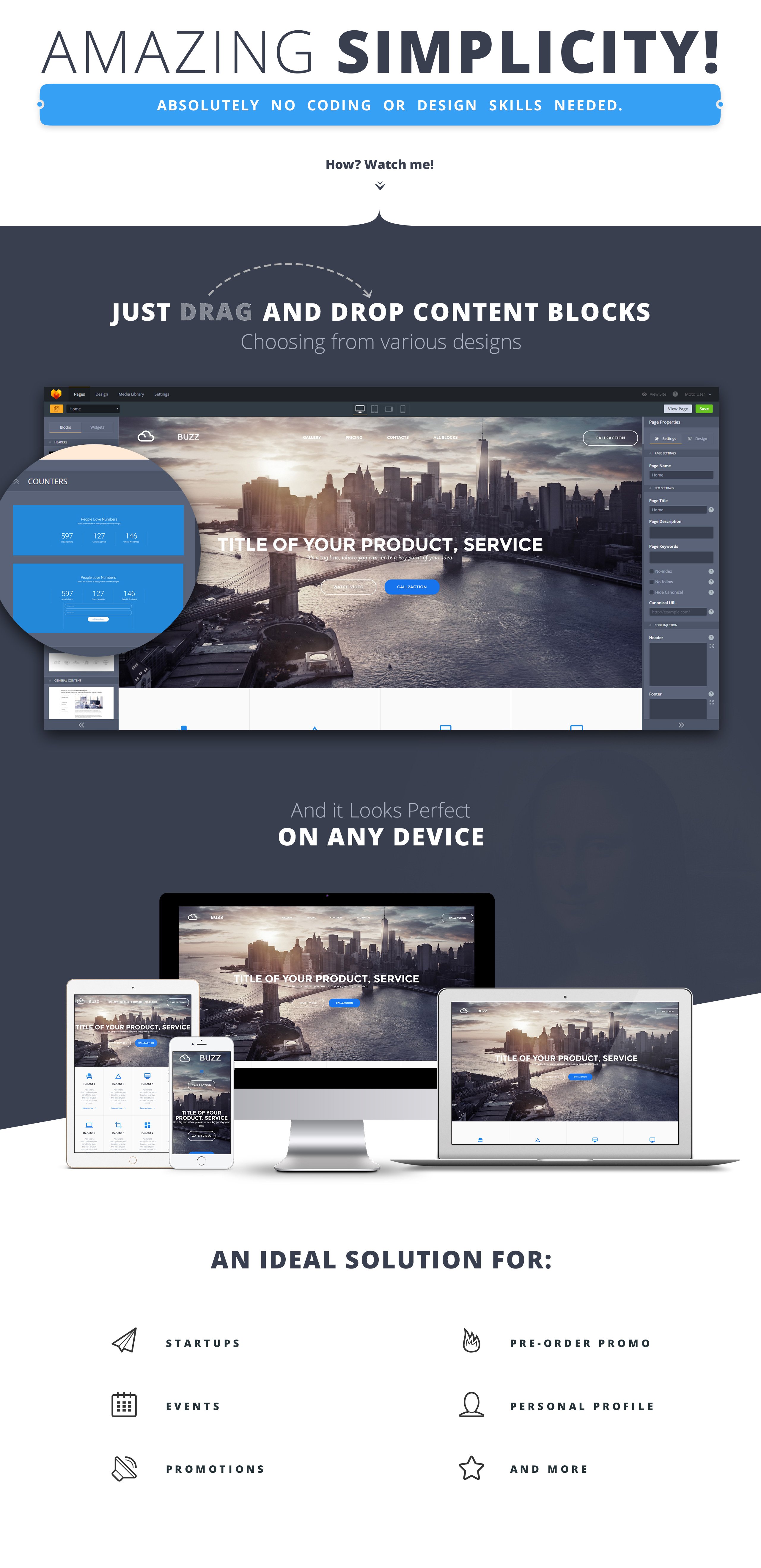 шаблон целевой страницы startups motocms
