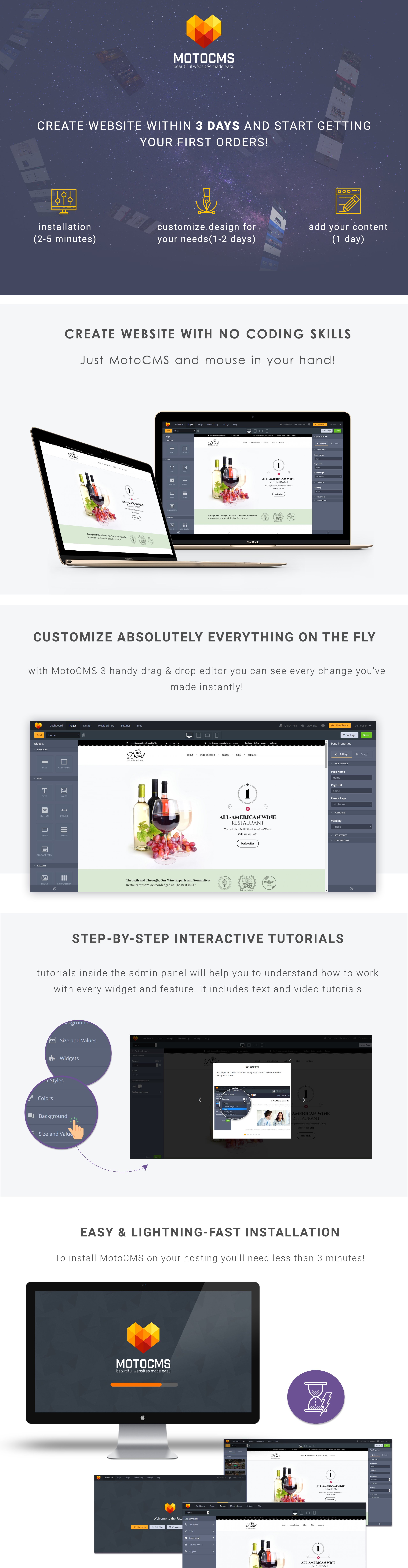 шаблон wine moto cms 3