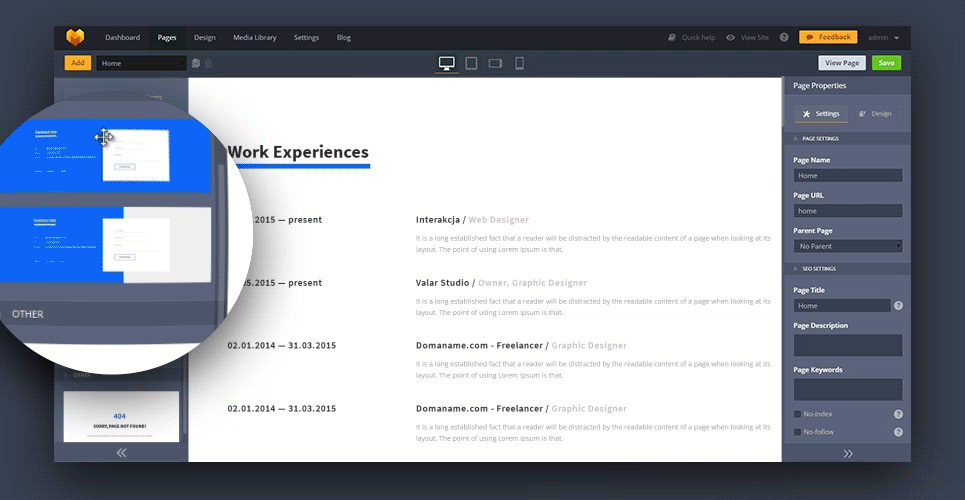 онлайн cv motocms 3 landing builder шаблон целевой страницы