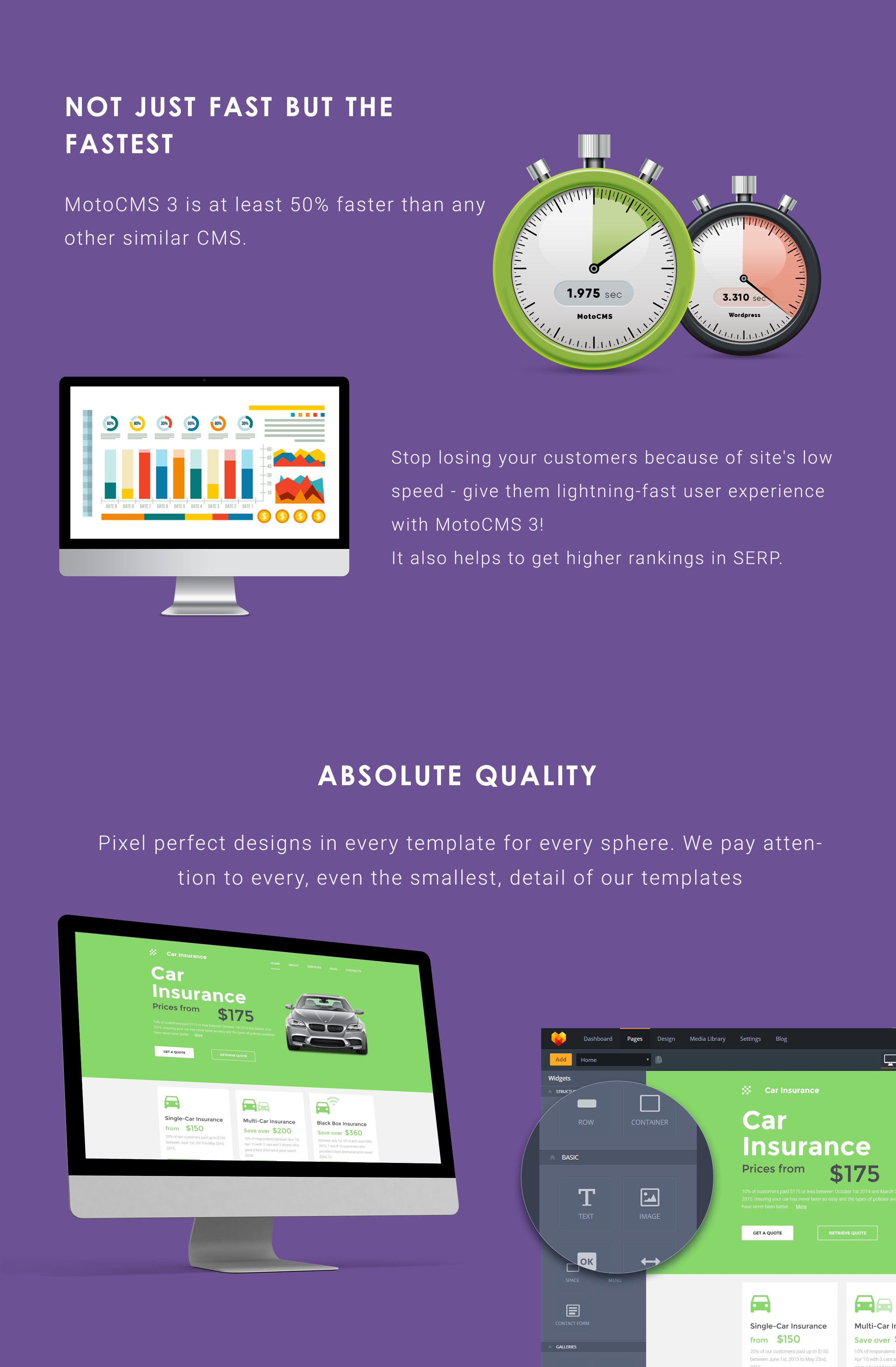 шаблон сайта автострахования motocms