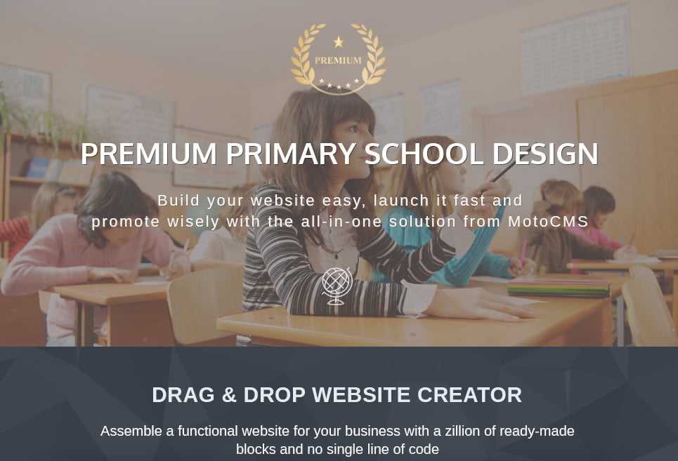 шаблон primary school premium moto cms 3