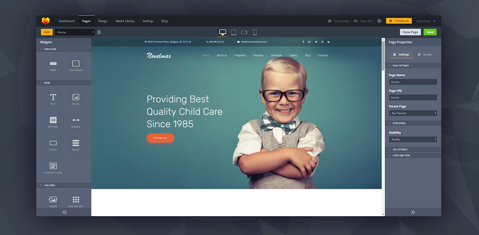 шаблон primary school premium moto cms 3