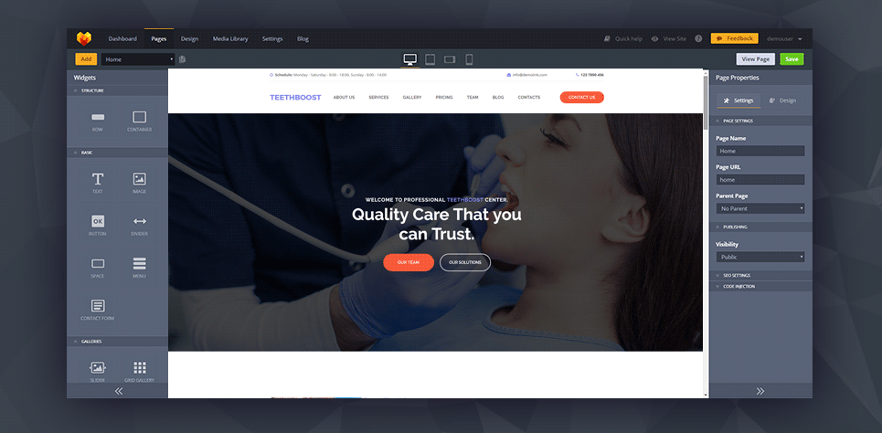 шаблон teethboost moto cms 3