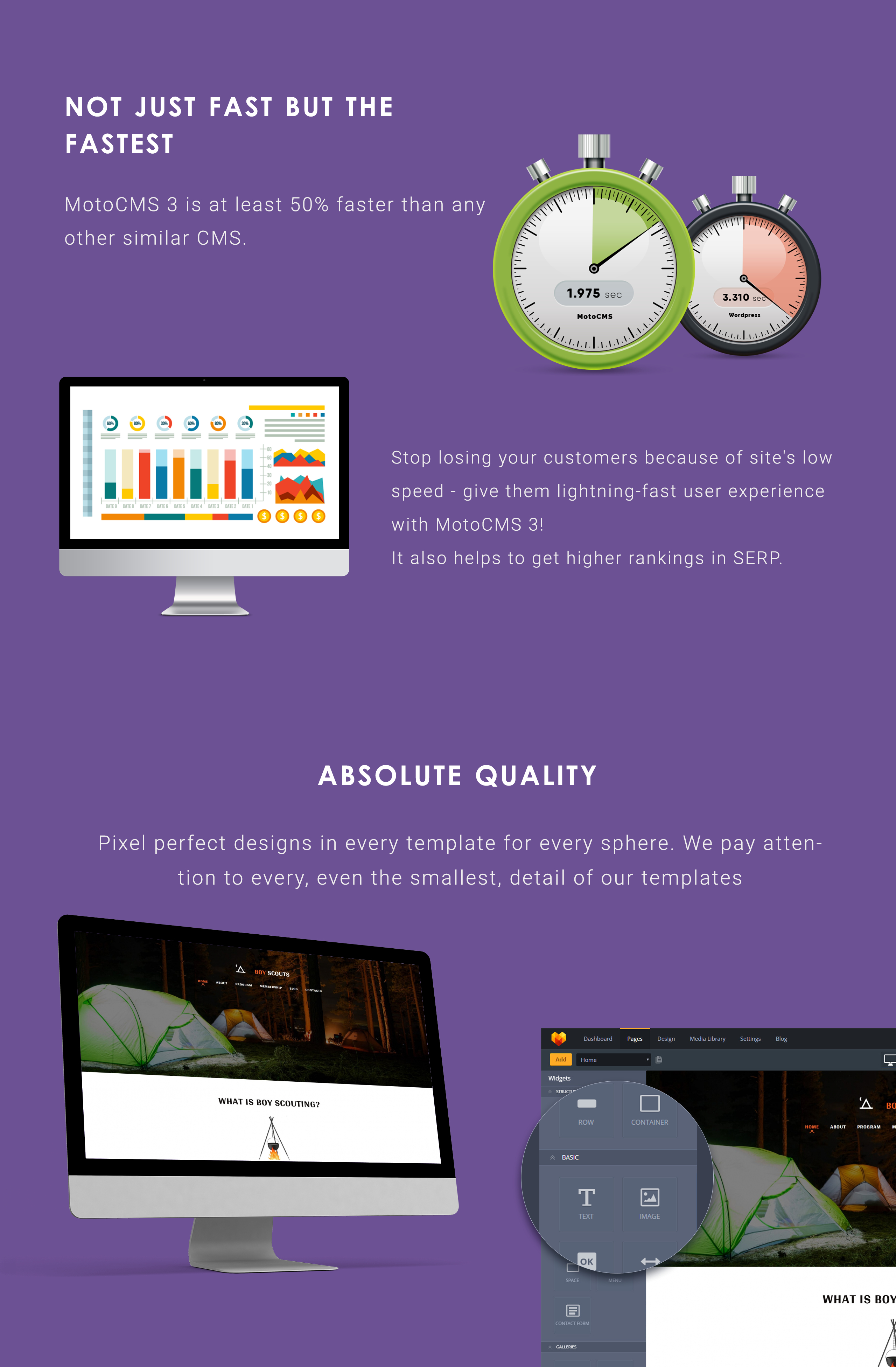 Summer Camp Moto CMS 3 Template