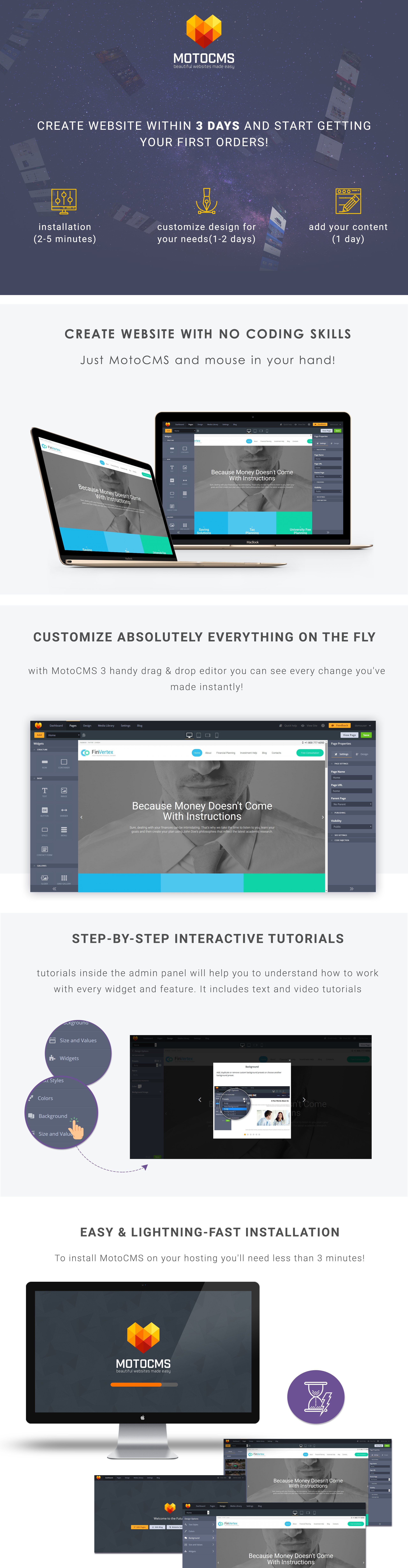 шаблон finvertex responsive moto cms 3