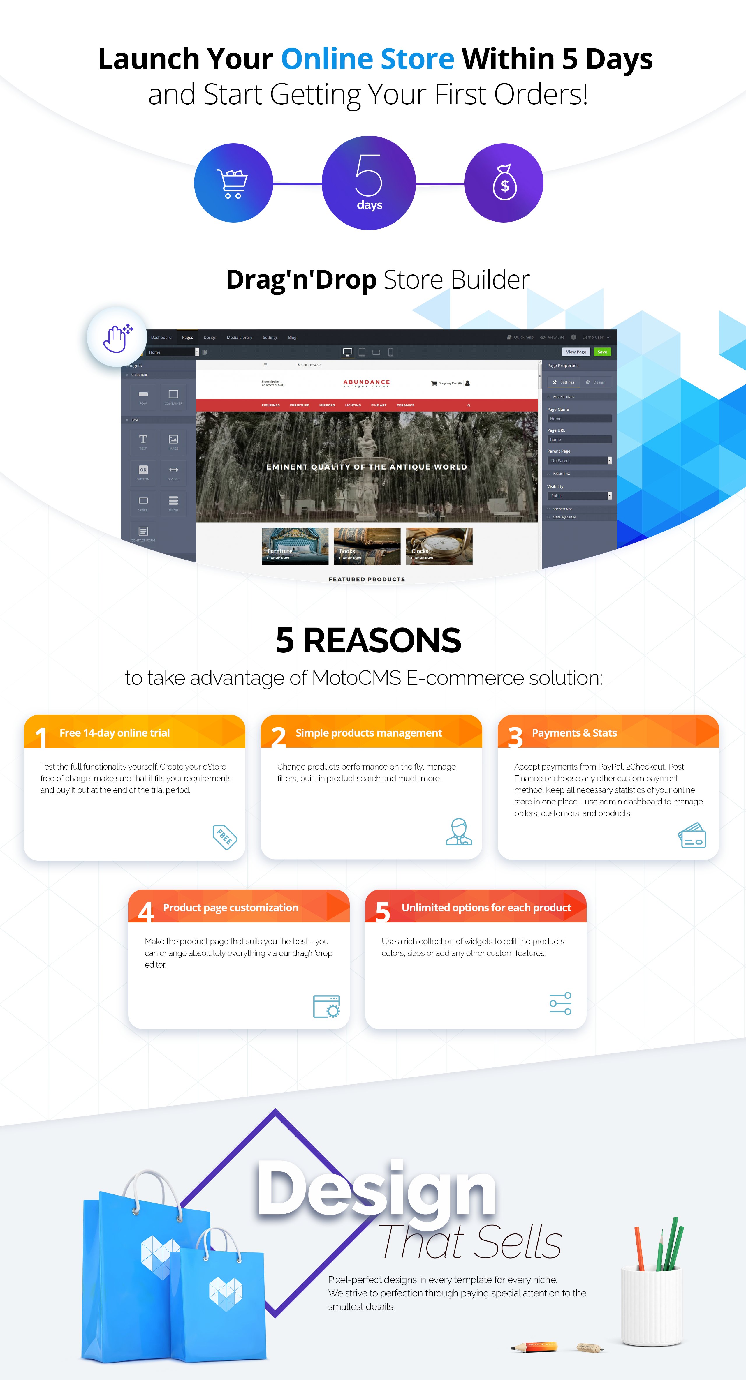 античный отзывчивый шаблон электронной коммерции motocms