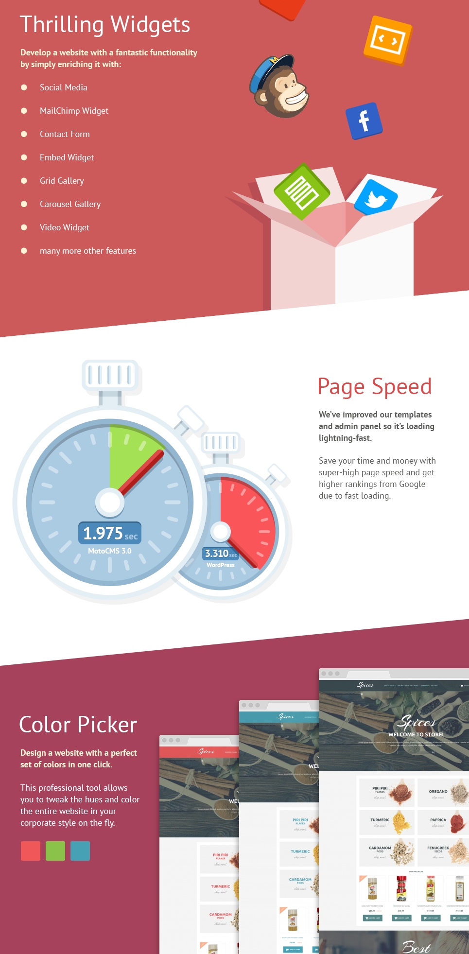 spice shop motocms шаблон электронной коммерции