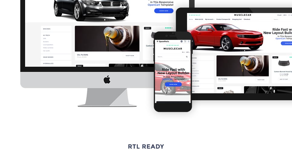 musclecar отзывчивый шаблон opencart