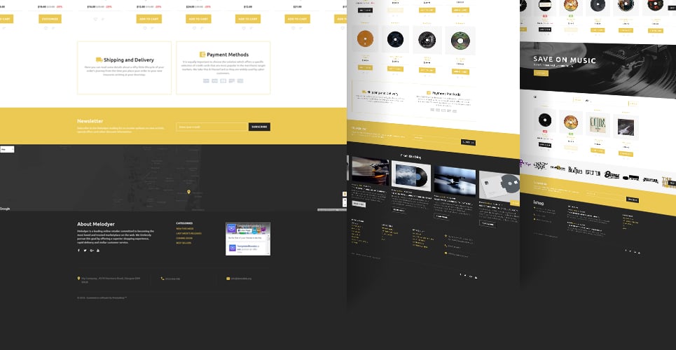 аудио магазин отзывчивая тема prestashop