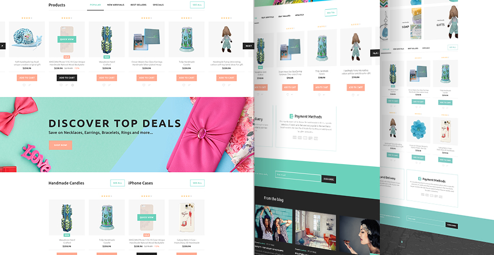 декор аксессуары отзывчивая тема prestashop